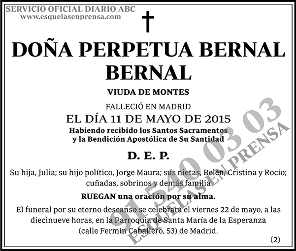 Perpetua Bernal Bernal